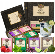 Load image into Gallery viewer, Gin&amp;Tonic (non-alcoholic) Teabooks - Assorted Teabags in Metal Tin