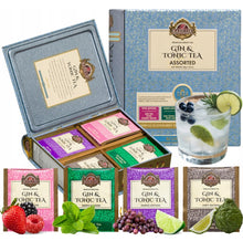 Load image into Gallery viewer, Gin&amp;Tonic (non-alcoholic) Teabooks - Assorted Teabags in Metal Tin