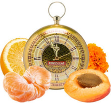 Load image into Gallery viewer, Dream Time "Gold" - Crimson Clock Tin - Black Tea with Orange Peel &amp; Apricot
