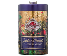 Load image into Gallery viewer, Golden Moments - Sapphire Glow - Black Tea with Cinnamon &amp; Nutmeg "Gingerbread" ($21.70 at checkout)