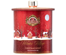 Load image into Gallery viewer, Winter Village - "Christmas Night" - Black Tea with Cinnamon, Ginger, Nutmeg, Clove "Whiskey Eggnog" (non-alcoholic) ($20.30 at checkout)